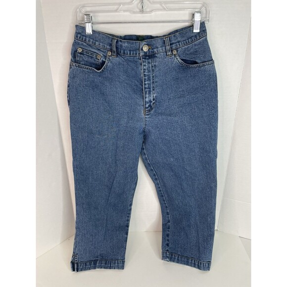 Lauren Jeans Co. Denim Capris, Blue, 10P, Ralph Lauren Petite - Picture 3 of 9